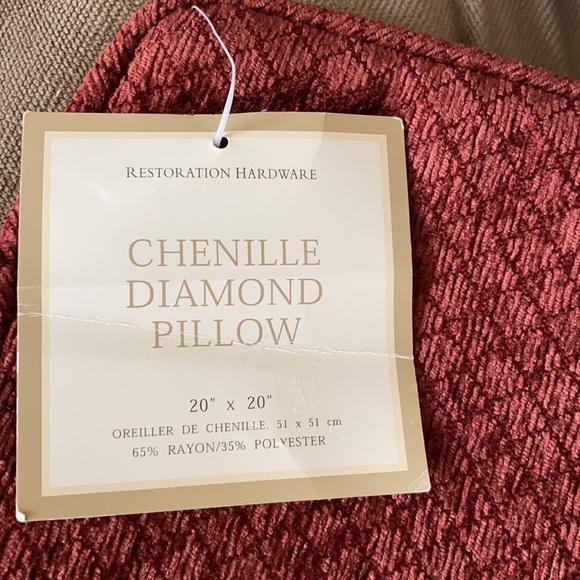 Restoration Hardware Chenille Diamond Pillow Cover - Picture 2 of 2